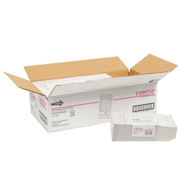 Ncco Guestcheck Guest Check 2 Part Carbonless Tab 15 Line, PK2000 T4997SP - main